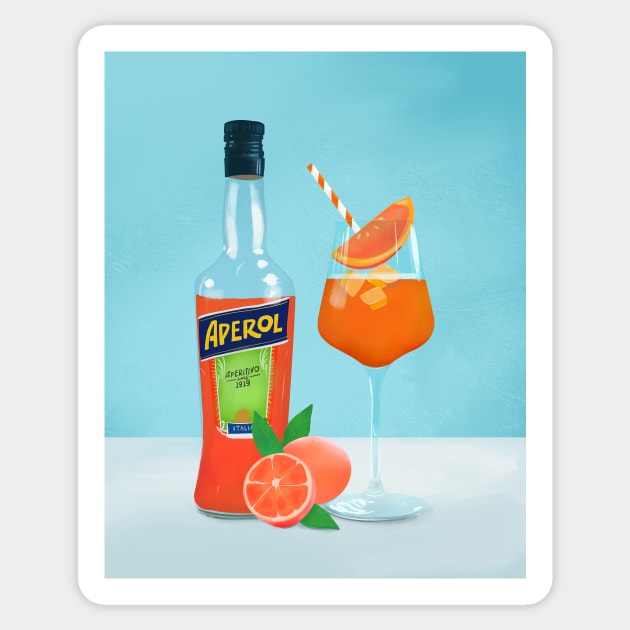 Aperol spritz, Cocktail Sticker by Petras